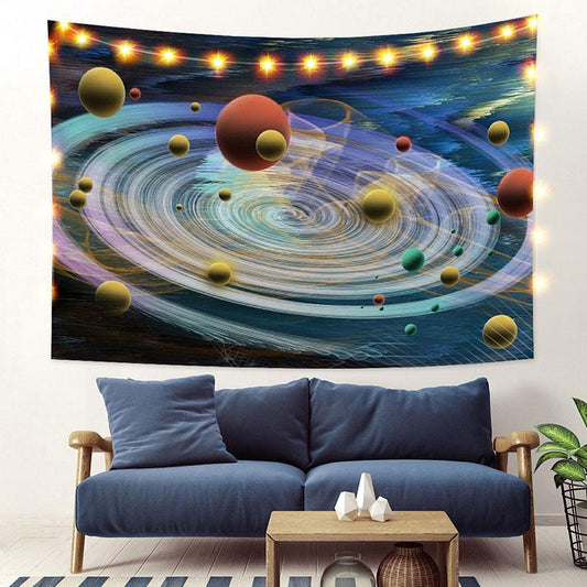 Lofaris Planet Galaxy Trippy Novelty Geometric Custom Tapestry