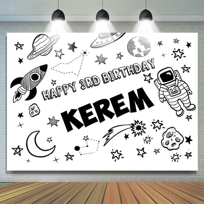 Lofaris Planet Stars Outer Space Party Backdrop For Birthday