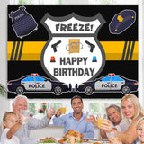 Load image into Gallery viewer, Lofaris Police Car And Pistol Happy Birthday Backdrop For Boy