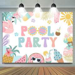 Lofaris Pool Party Hawaii Ice Cream Summer Holiday Backdrop