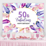 Load image into Gallery viewer, Lofaris Pretty Crystal 50 And Fabulous Happy Birthday Backdrop