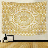 Load image into Gallery viewer, Lofaris Psychedelic Yellow Lotus Bohemian Mandala Wall Tapestry