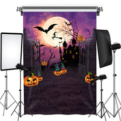 Lofaris Pumpkin Lantern Horror Spooky Night Halloween Themed Backdrop