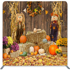 Lofaris Pumpkin Muppet Man Double-Sided Backdrop for Halloween