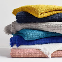 Lofaris Pure Color Knitted Blanket Jacquard Warp Knitting Decoration