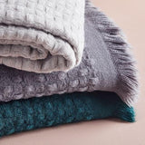 Load image into Gallery viewer, Lofaris Pure Color Knitted Blanket Jacquard Warp Knitting Decoration