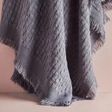 Load image into Gallery viewer, Lofaris Pure Color Knitted Blanket Jacquard Warp Knitting Decoration