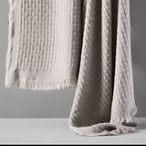 Load image into Gallery viewer, Lofaris Pure Color Knitted Blanket Jacquard Warp Knitting Decoration