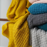 Load image into Gallery viewer, Lofaris Pure Color Knitted Blanket Jacquard Warp Knitting Decoration