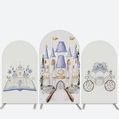 Lofaris Purple Castle Fairytale Girl Birthday Arch Backdrop Kit