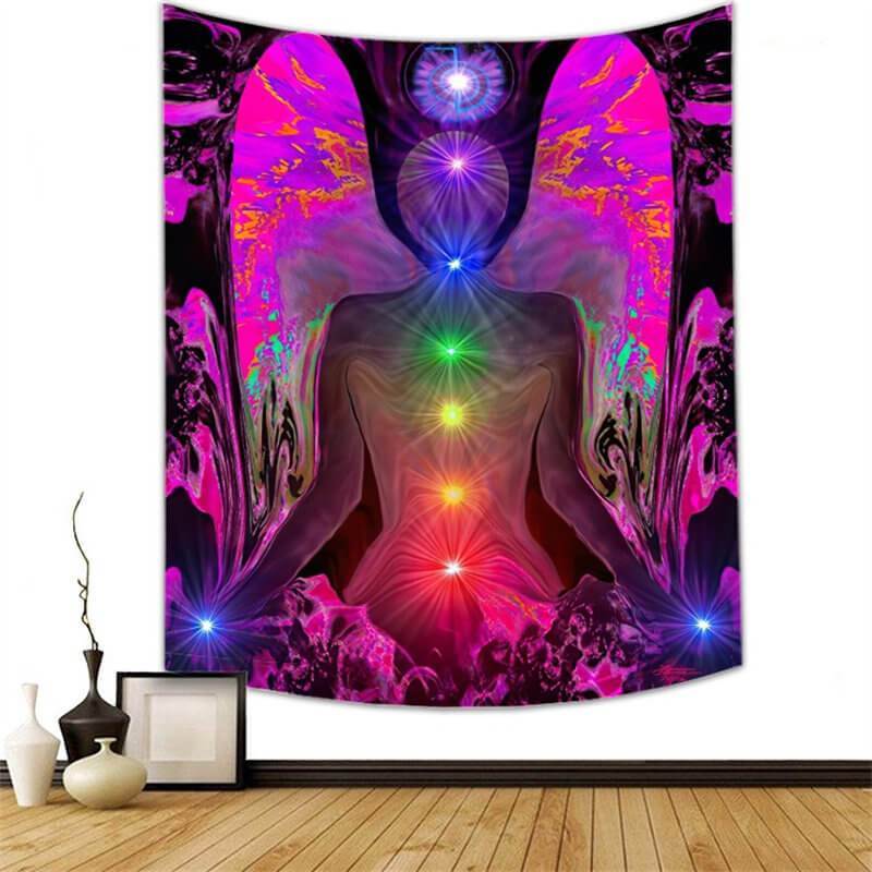 Lofaris Purple faith Divination Pattern Abstract Wall Tapestry