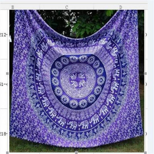 Lofaris Purple Mandala Pattern Room Decoration Wall Tapestry