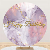 Load image into Gallery viewer, Lofaris Purple Marble Textured Circle Birthday Party Backdrop