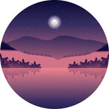 Load image into Gallery viewer, Lofaris Purple Moonnight Custom Circle Backdrop For Birthday