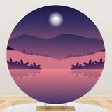 Load image into Gallery viewer, Lofaris Purple Moonnight Custom Circle Backdrop For Birthday