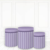 Load image into Gallery viewer, Lofaris Purple Stripe Cylinder Cover Printed Fabric Pillar Wrap