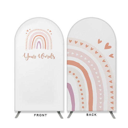 Lofaris Rainbow And Loves Double Sided Arch Backdrop for Party