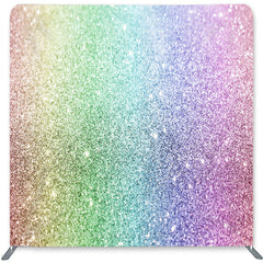 Lofaris Rainbow Color Glitter Double-Sided Backdrop for Birthday