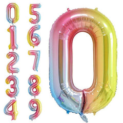 Lofaris Rainbow DIY Number Balloons 40 inch Party Decoration