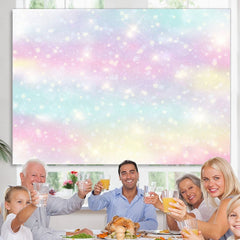 Lofaris Rainbow Glitter Birthday Backdrop for Party