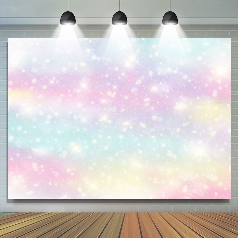 Lofaris Rainbow Glitter Birthday Backdrop for Party