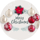 Load image into Gallery viewer, Lofaris Red And White Decorative Ball Round Chrismas Backdrop