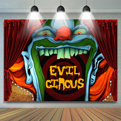 Lofaris Red Curtain And Evil Circus Halloween Theme Backdrop