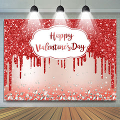 Lofaris Red Glitter And Diamonds Backdrop For Valentines Day