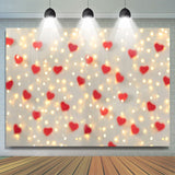 Load image into Gallery viewer, Lofaris Red Love And Light Bokeh Happy Valentines Backdrop