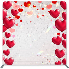 Lofaris Red Love And White Wall Double-Sided Backdrop for Wedding