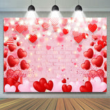 Load image into Gallery viewer, Lofaris Red Love Ballon And Pink Brick Valentines Backdrop
