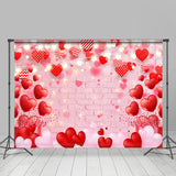Load image into Gallery viewer, Lofaris Red Love Ballon And Pink Brick Valentines Backdrop