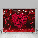 Load image into Gallery viewer, Lofaris Red Love Roses Bokeh Backdrop For Happy Valentines Day