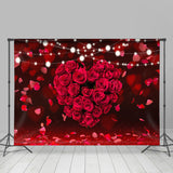Load image into Gallery viewer, Lofaris Red Love Roses Bokeh Backdrop For Happy Valentines Day
