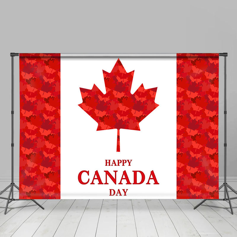 Lofaris Red Maple Leaves Canada Flag Dance Party Backdrop