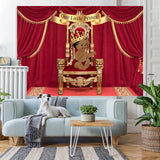 Load image into Gallery viewer, Lofaris Red Our Little Prince Baby Shower Backdrop For Boy