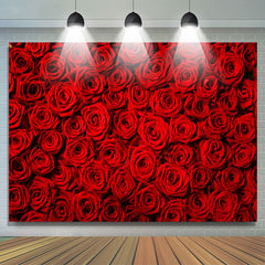 Lofaris Red Roses Clusters Theme Valentines Backdrop For Party