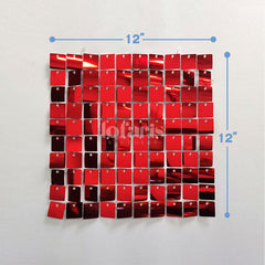 Lofaris Red Shimmer Wall Panels For Engagement Event Party Decor