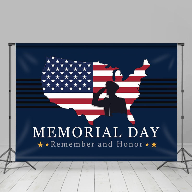 Lofaris Remember And Honor Star Stripes Memorial Day Backdrop
