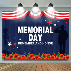 Lofaris Remember And Honor Usa Flag Independence Day Backdrop