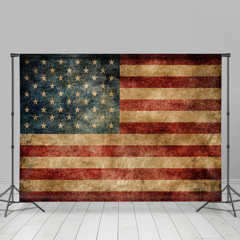 Lofaris Retro Flag American Independence Day Backdrop For Party