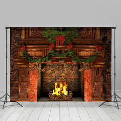 Lofaris Retro socks fireplace gorgeous Christmas photo backdrop