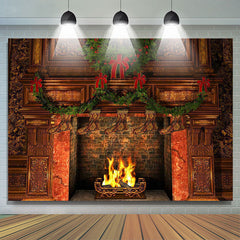 Lofaris Retro socks fireplace gorgeous Christmas photo backdrop