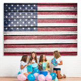 Load image into Gallery viewer, Lofaris Retro The US Flag Simple Wood Backdrop For Decoration