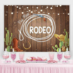 Lofaris This Is My First Rodeo Birthday Photoshoot Backdrop