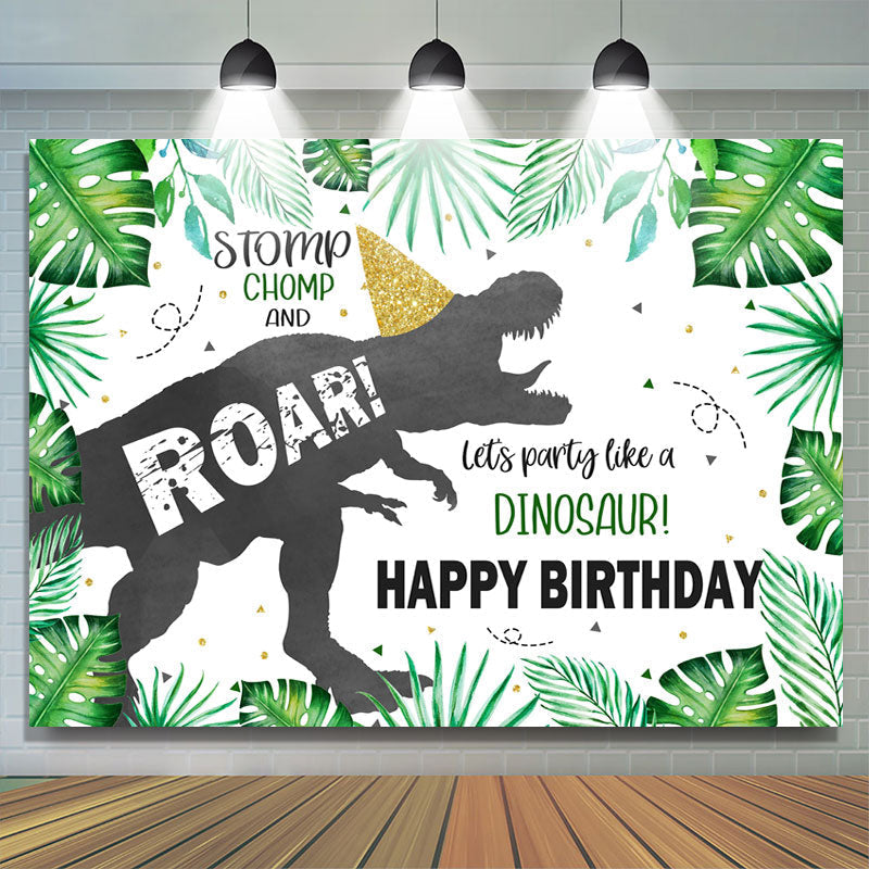 Lofaris Roar Jungle Forest Tyrannosaurus Rex Birthday Backdrop