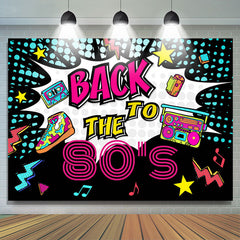 Lofaris Rock And Roll Back To The 80S Themed Dace Backdrop