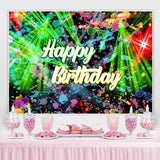 Load image into Gallery viewer, Lofaris Rock And Roll With Light Graffiti Birthday Backdrop
