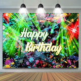 Load image into Gallery viewer, Lofaris Rock And Roll With Light Graffiti Birthday Backdrop