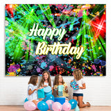 Load image into Gallery viewer, Lofaris Rock And Roll With Light Graffiti Birthday Backdrop
